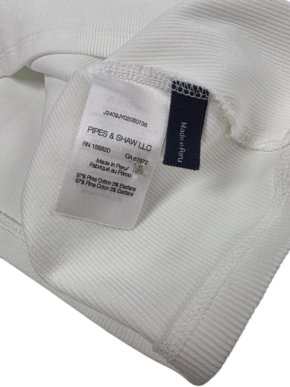 Veronica Beard Ribbed Long Sleeve Mock Neck Top, White, Button Detail, Size XL - Picture 4 of 10